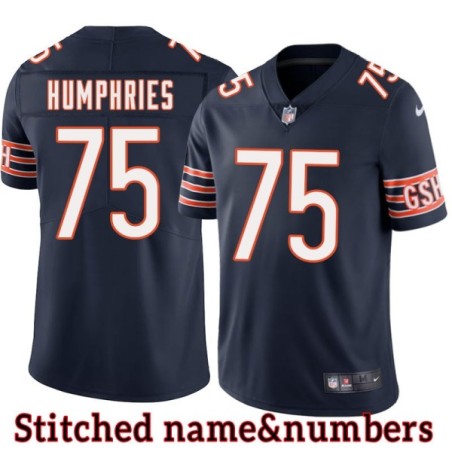 Navy Home Stefan Humphries Jersey Chicago Bears #75