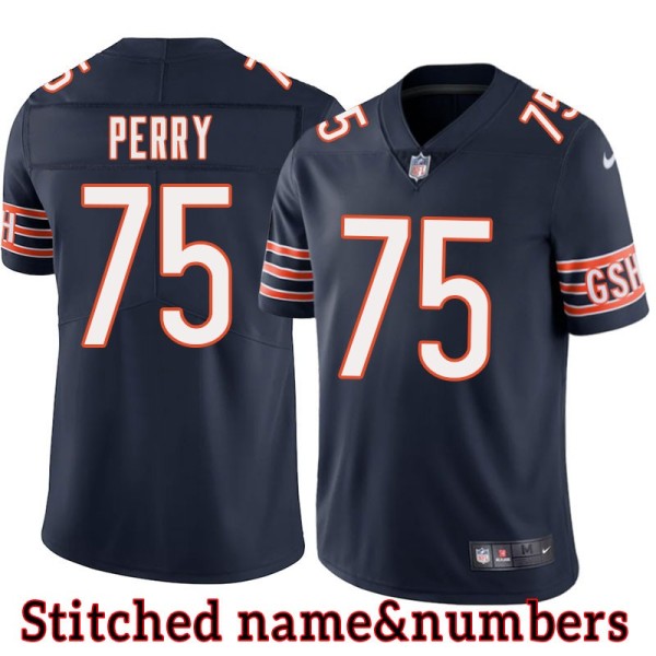 Navy Home Todd Perry Jersey Chicago Bears #75