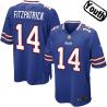 [NEW,Sewn-on]Ryan Fitzpatrick Youth Football Jersey - Buffalo #14 FITZPATRICK Jersey (Blue) For Youth/Kid