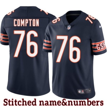 Navy Home Tom Compton Jersey Chicago Bears #76