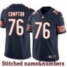 Navy Home Tom Compton Jersey Chicago Bears #76