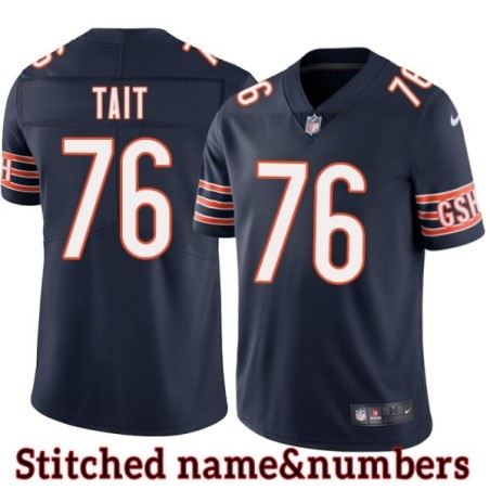Navy Home John Tait Jersey Chicago Bears #76