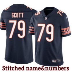 Navy Home Jonathan Scott Jersey Chicago Bears #79