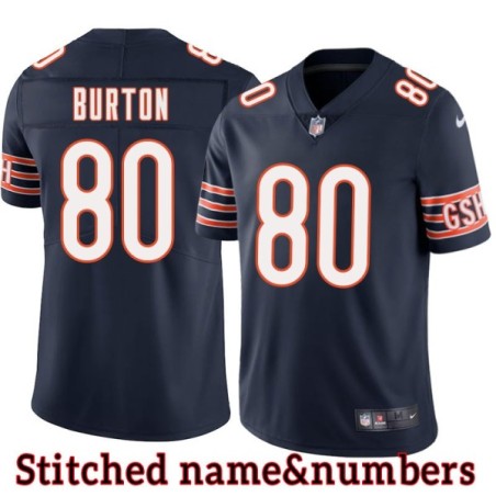 Navy Home Trey Burton Jersey Chicago Bears #80