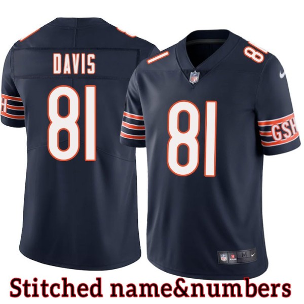 Navy Home Rashied Davis Jersey Chicago Bears #81