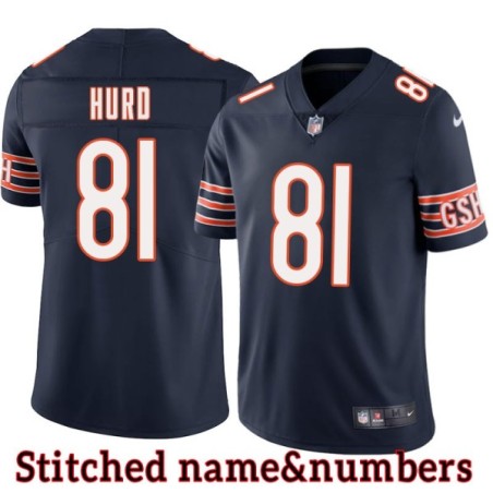 Navy Home Sam Hurd Jersey Chicago Bears #81