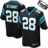 [NEW,Sewn-on]Jonathan Stewart Youth Football Jersey - Carolina #28 STEWART Jersey (Black) For Youth/Kid