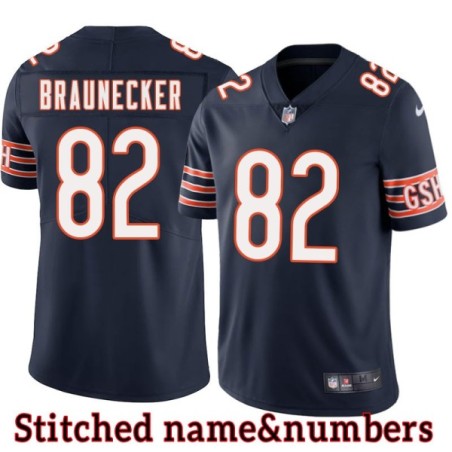 Navy Home Ben Braunecker Jersey Chicago Bears #82
