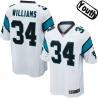 [NEW,Sewn-on]DeAngelo Williams Youth Football Jersey - Carolina #34 WILLIAMS Jersey (White) For Youth/Kid