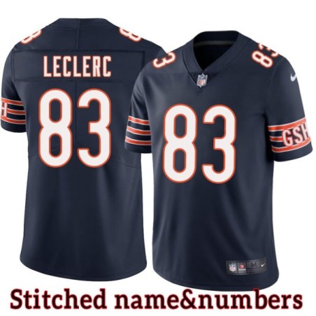 Navy Home Roger LeClerc Jersey Chicago Bears #83