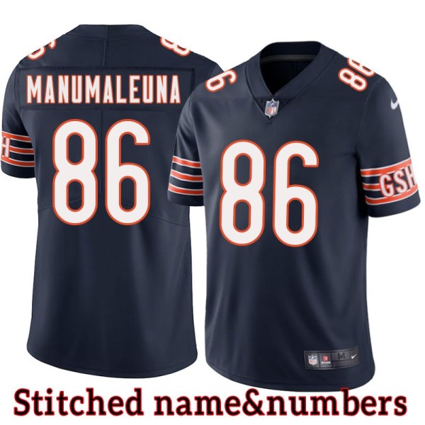 Navy Home Brandon Manumaleuna Jersey Chicago Bears #86