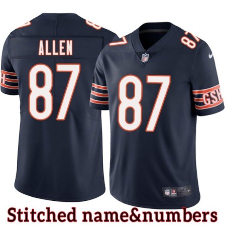 Navy Home Chase Allen Jersey Chicago Bears #87
