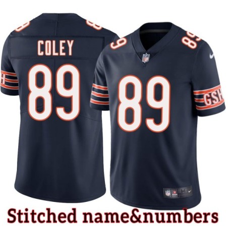 Navy Home James Coley Jersey Chicago Bears #89