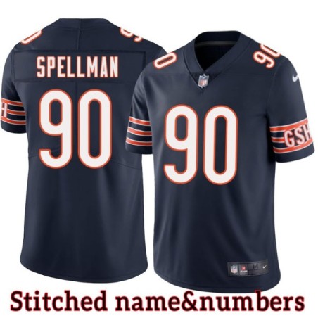 Navy Home Alonzo Spellman Jersey Chicago Bears #90