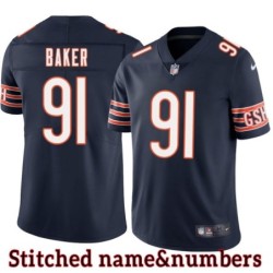 Navy Home Myron Baker Jersey Chicago Bears #91