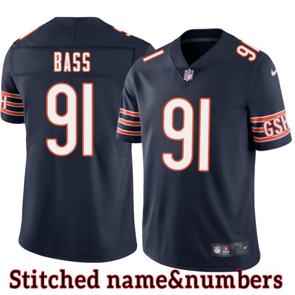 Navy Home David Bass Jersey Chicago Bears #91
