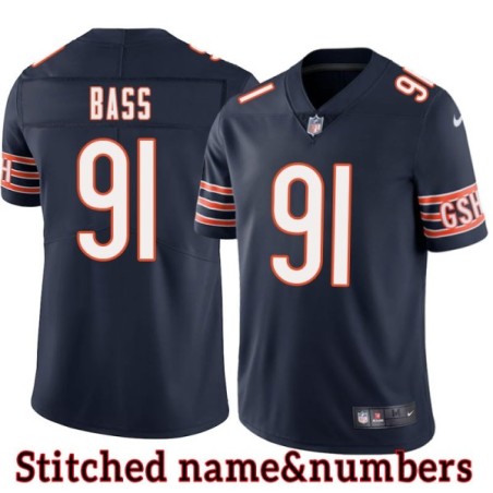 Navy Home David Bass Jersey Chicago Bears #91