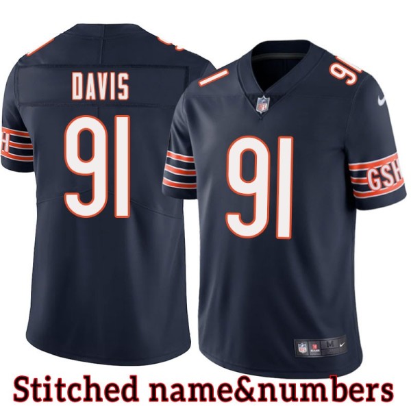 Navy Home Rob Davis Jersey Chicago Bears #91