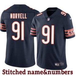 Navy Home Jay Norvell Jersey Chicago Bears #91