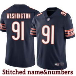 Navy Home Fred Washington Jersey Chicago Bears #91