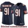 Navy Home Fred Washington Jersey Chicago Bears #91