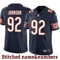Navy Home Troy / Caleb Johnson Jersey Chicago Bears #92