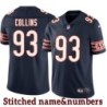 Navy Home Nate Collins Jersey Chicago Bears #93