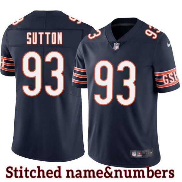 Navy Home Will Sutton Jersey Chicago Bears #93