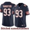 Navy Home James Vaughters Jersey Chicago Bears #93