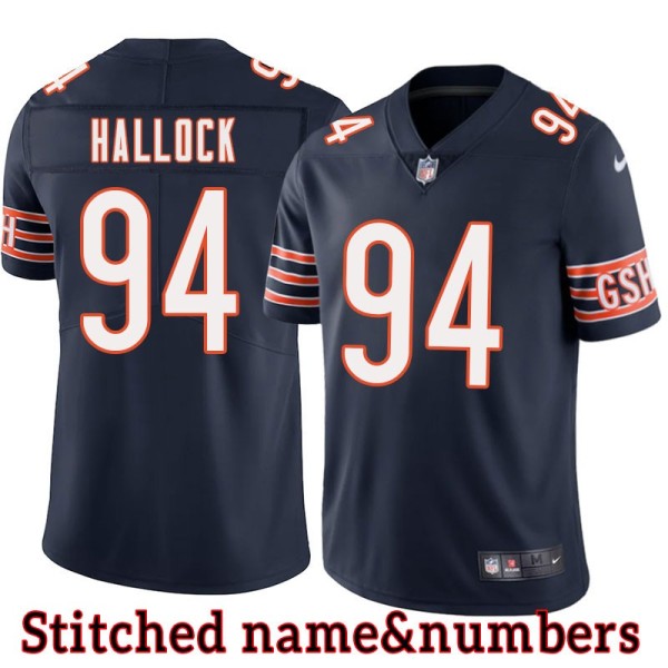 Navy Home Ty Hallock Jersey Chicago Bears #94