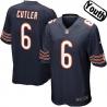 [NEW,Sewn-on]Jay Cutler Youth Football Jersey - Chicago #6 CUTLER Jersey (Blue) For Youth/Kid