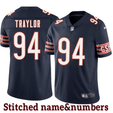Navy Home Keith Traylor Jersey Chicago Bears #94