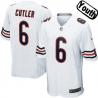 [NEW,Sewn-on]Jay Cutler Youth Football Jersey - Chicago #6 CUTLER Jersey (White) For Youth/Kid