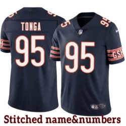 Navy Home Khyiris Tonga Jersey Chicago Bears #95