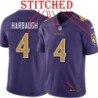 Purple Alternate Legend Jim Harbaugh Jersey Baltimore Ravens #4