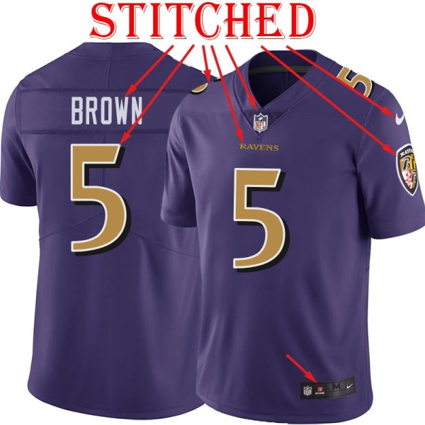 Purple Alternate Legend Marquise Brown Jersey Baltimore Ravens #5