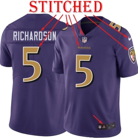 Purple Alternate Legend Kyle Richardson Jersey Baltimore Ravens #5