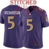 Purple Alternate Legend Kyle Richardson Jersey Baltimore Ravens #5
