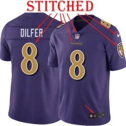 Purple Alternate Legend Trent Dilfer Jersey Baltimore Ravens #8