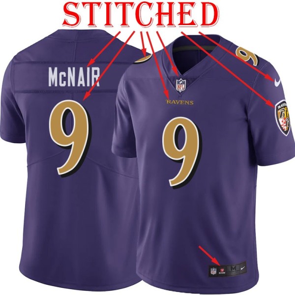 Purple Alternate Legend Steve McNair Jersey Baltimore Ravens #9