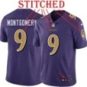 Purple Alternate Legend Greg Montgomery Jersey Baltimore Ravens #9