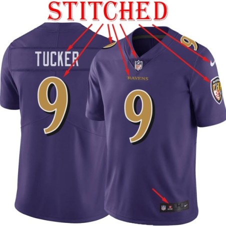 Purple Alternate Legend Justin Tucker Jersey Baltimore Ravens #9
