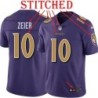Purple Alternate Legend Eric Zeier Jersey Baltimore Ravens #10