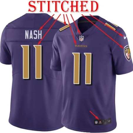 Purple Alternate Legend Marcus Nash Jersey Baltimore Ravens #11