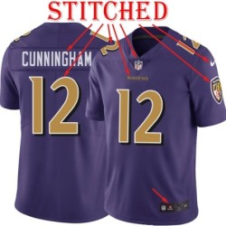 Purple Alternate Legend Malik Cunningham Jersey Baltimore Ravens #12