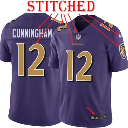 Purple Alternate Legend Malik Cunningham Jersey Baltimore Ravens #12