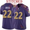Purple Alternate Legend Dorian Brew Jersey Baltimore Ravens #22