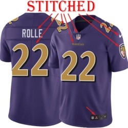 Purple Alternate Legend Samari Rolle Jersey Baltimore Ravens #22