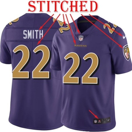 Purple Alternate Legend Jimmy Smith Jersey Baltimore Ravens #22