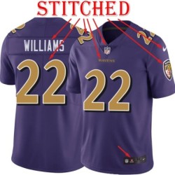Purple Alternate Legend Damarion Williams Jersey Baltimore Ravens #22